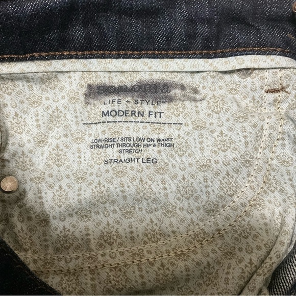 Sonoma Jeans Womens 8 Modern Fit Low Rise Straight Preppy Dark Wash Blue Stretch - Picture 9 of 9